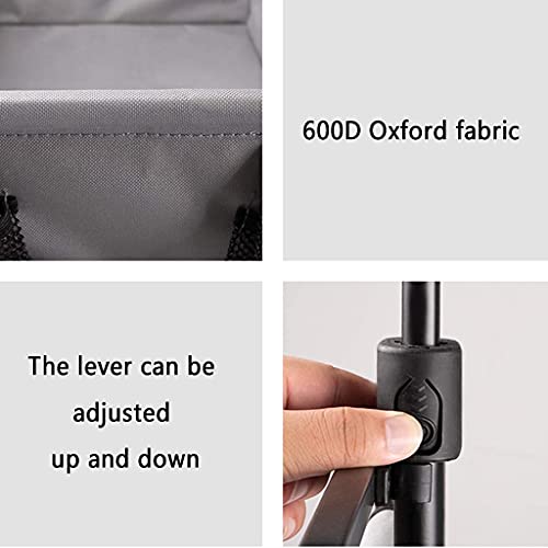 CRBUDY Ziehwagen, zusammenklappbarer Outdoor-Allzweckwagen, Garten-Allzweckwagen mit Sicherheitsgurt, robuster zusammenklappbarer Wagen, für Camping im Freien und Strand, stark und stabil – Bild 8