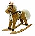 Produktbild roba Schaukelpferd 'Hoppe Reiter', Schaukeltier mit Polsterung, Schaukelsitz mit Steigbügel und Sattel, Schaukelspielzeug mit Sound ab 24 Monate
