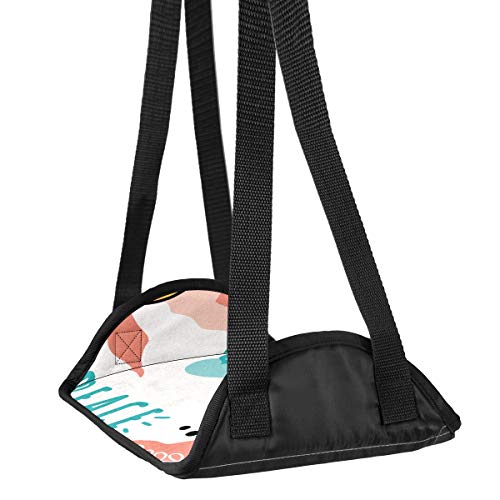 Preisvergleich Produktbild Flugzeugfuß-Hängematte Schreibtisch Fuß-Hängematte Reise Fußstütze Home Zubehör Beinstütze Handgezeichnete Tiere Worte Muster 01 Reise Fußstütze