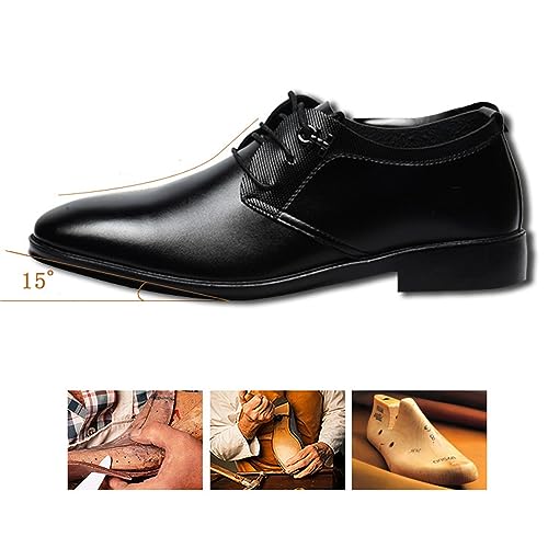 Men's Classic Modern Formal Business Oxford Shoes Lace Up Derbys Comfortable Dress Shoes4