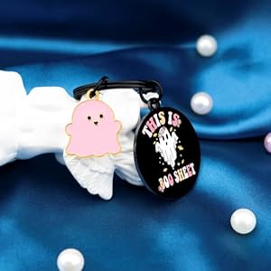 Halloween decor for men women goth gothic gifts for kids spooky basket stuffers horror stuff skull ghost keychain  urban country home decor