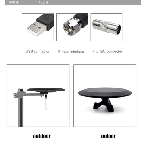 Antenne TV DTMB réception extérieure câble coaxial 10m haute qualité pour décodeur - 3