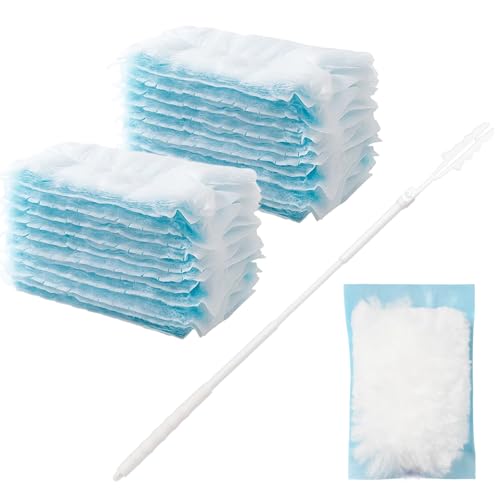 Flash Dust Magnet 21-Piece Cleaning Kit with Long Handle Fluffy Duster Refills for Furniture Blinds Cars Office Multi-Surface Dust Removal Easy to Assemble