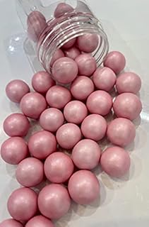 20mm Extra Large Shimmer Chocolate Balls Edible Cupcake Cake Topper Sprinkles (Baby Pink)