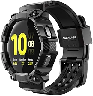 Supcase Unicorn Beetle Pro Series Rugged Protective Case with Strap Bands for 44 mm Galaxy Watch 4 (2021 Release), Black