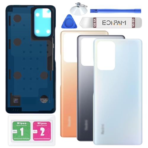 Eonpam Back Glass Replacement for Xiaomi Redmi Note 10 Pro Back Cover Rear Housing Repair Tool Kit Genuine Rear Glass (Blue)