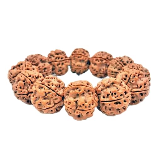 Bracelet Rudraksha perles 20mm pour apaiser l'esprit et le stress
