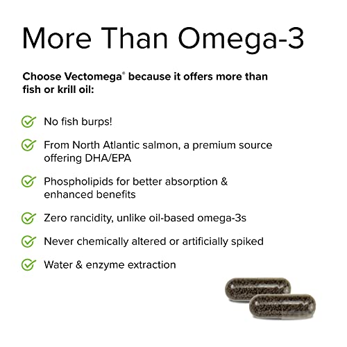 Terry Naturally Vectomega - 60 Capsules - Omega-3 From Salmon, Including Epa & Dha - Non-Gmo, Gluten Free - 60 Servings #TOP5