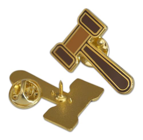 Image of Novel Merk Lawyer & Judge - Icons Lapel Pin, Hat Pin & Tie Tack Set - with Clutch Back