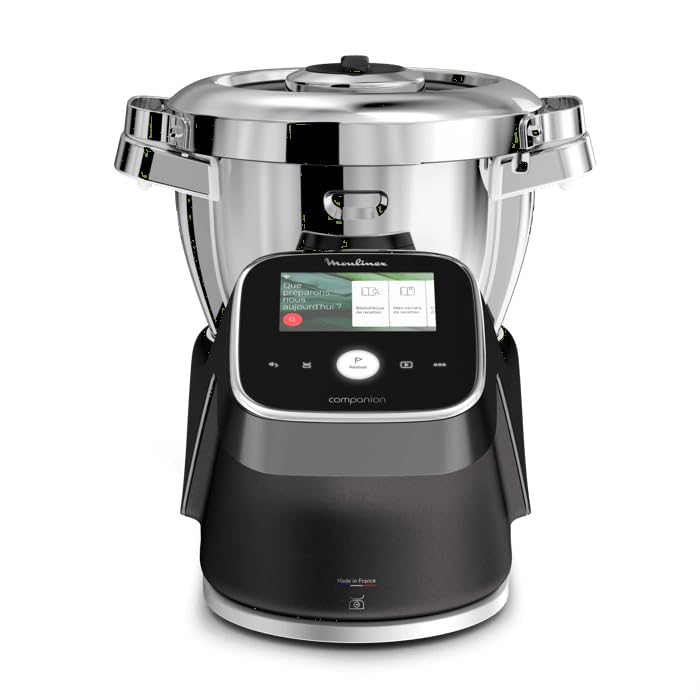 Robot da cucina Moulinex i-Companion Touch Pro con funzione cottura, 18 modalità, ricette personalizzate, bilancia integrata, ispirazione illimitata per ricette, praticamente silenzioso, app Moulinex,