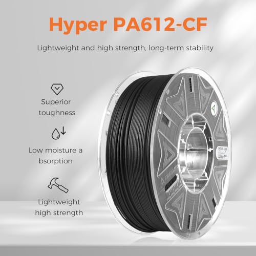 Image of Creality Hyper PA612-CF 1.75mm 1KG, Halloween Gifts 3D Printer Filament - 15% Carbon Fiber Nylon Filament Reinforced - High-Strength, Low-Hygroscopic & Precision Molding for Industrial Applications