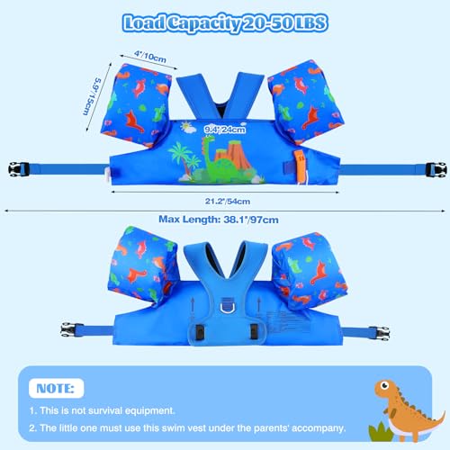 Image of MoKo Toddler Arm Floaties 20-50lbs, Swim Vest Water Wings for Kids Pool