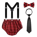 MATERIAL AMIGABLE - Tirantes: 70% poliéster 30% elástico; Pajarita y corbata: Poliéster; Pantalones: 40% algodón + 60% poliéster. No se desvanecen ni se oxidan