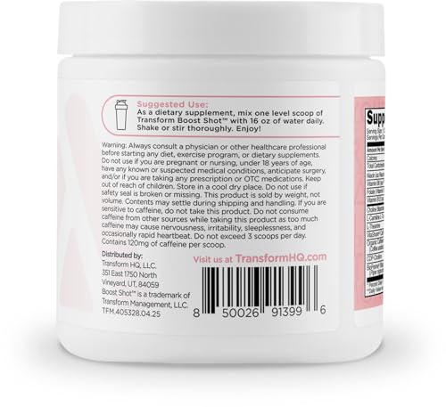 Image of TransformHQ Energy & Focus Powder (Cotton Candy) 28 Servings, Gluten-Free | Boost Shot Clean Energy Drink Mix, Sugar Free, GMO-Free
