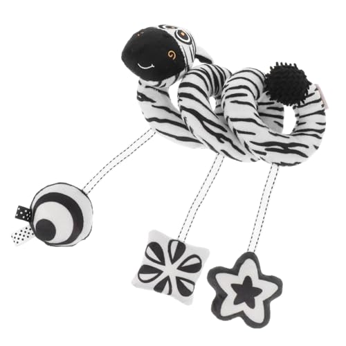 Vaguelly 1個 周りの黒と白の動物のベッド ふわふわぬいぐるみ のガラガラ のおもちゃ ベビースパイラルぬいぐるみ ぬいぐるみ インタラクティブハンギング ベビーベット ベビーベッド 新生児