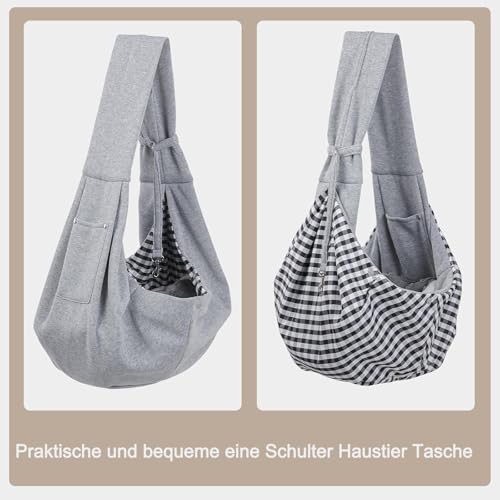 Hundetragetasche, Tragetasche Hund, Tasche für Hunde, Tragetuch Hund, Hundetragetuch, Hunde Tragetuch, Anwendbar auf Spaziergänge und Aktivitäten Im Freien Mit Haustier, Tragekraft Bis 15 Pfund (M)