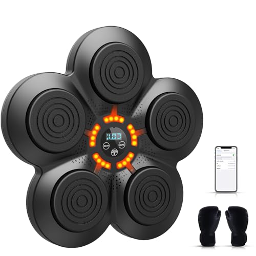 NVKHG Music Boxing Machine, 9 Modes and Speeds Boxing Machine, with Boxing Gloves, Portable...