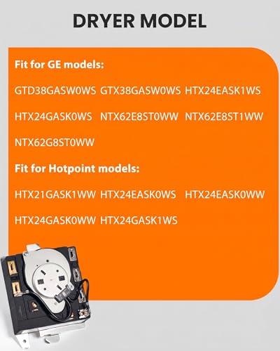 Image of WE04X25586 234D2377P007 TMD1CM33 Dryer Timer Compatible with GE /Hotpoint Dryer Replacement Part AP6032632 4467041 PS11763073 OEM Upgraded Dryer Timer, 1 Year Warranty