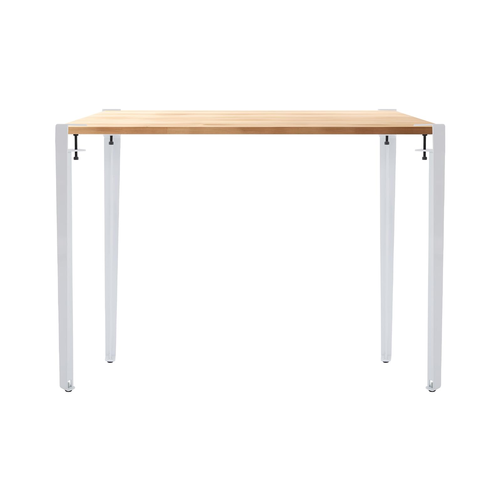 CNCEST 4pcs Adjustable F-Shaped Table Legs, White, Iron, 28" Height, 110.23lbs Capacity, Suitable for Dining, Computer, Office Tables