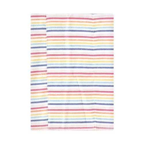 Image of Hudson Baby Unisex Baby Cotton Poly Flannel Burp Cloths, Creative Rainbow 4-Pack, One Size