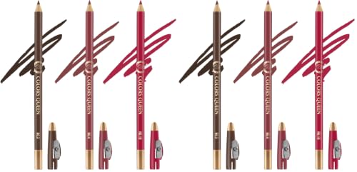 Image of Colors Queen Matte Lip Liner Pencil Combo Pack of 6 | Non Transfer Formula For Professional Makeup | Lip Liner Pencil Waterproof (Pack of 6 Combo 6)