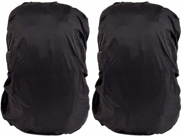 Dust & Rain Cover For Standard Backpack With Pouch, Water Resistance Dustproof Rain Cover Bag Elastic Adjustable For School, College,Office, Trekking Bags (30L-35L,Black)-image-39