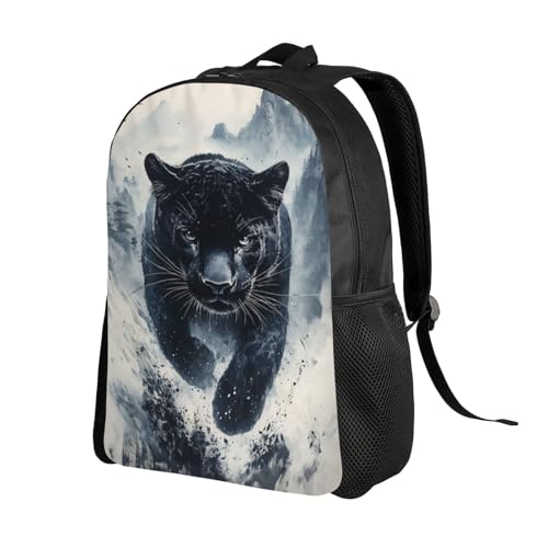 Lightweight Backpack Black Panther Mountain 16Inch Waterproof Backpack Gym Casual Daypack for Women Men Gift2