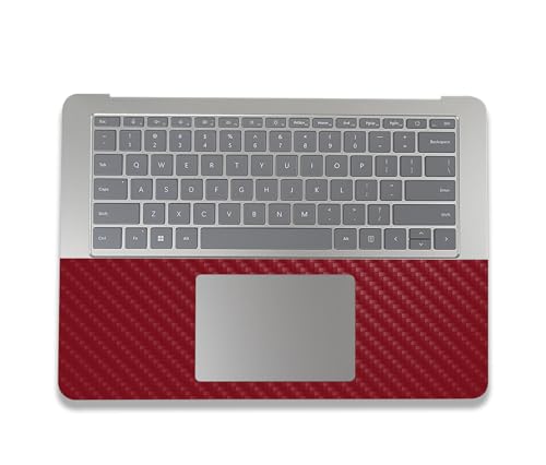 Image of MightySkins Carbon Fiber Skin Compatible with Microsoft Surface Laptop Studio 2 (2023) Full Wrap Kit - Solid Burgundy | Protective Durable Textured Carbon Fiber Finish | Made in The USA
