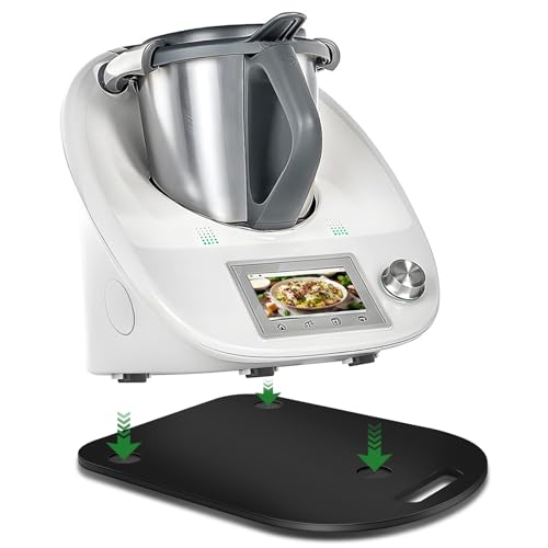 Gucass Tabla Deslizante para Thermomix TM6/TM5, Acrílica Base Deslizante para Thermomix con Ruedas,...