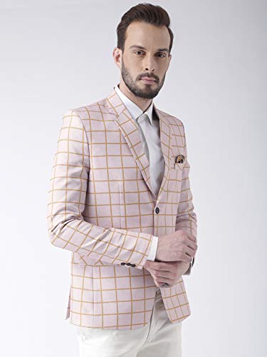 Image of hangup Men's Notch Lapel (D17 Check Blazer Golden 36)