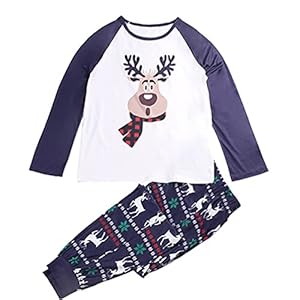 Ensemble Pyjama Noel Famille MèRe GarçOn Fille Du Nouveau-Né BéBé Pyjamas à Deux PièCes Set à Manches Longues Top Et Pantalon Sleepwear VêTement Sleepsuit