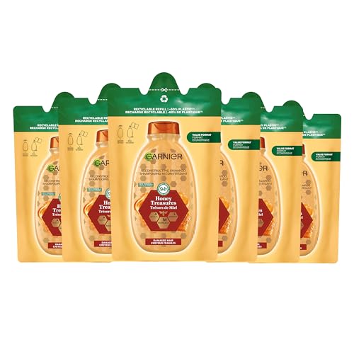 Shampoing Reconstituant Cheveux Fragiles Miel Ultra Doux Garnier La Recharge De 250ml - vue 7
