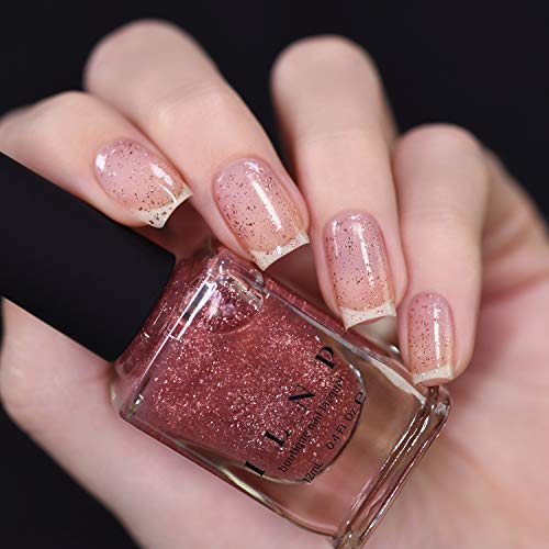 Image of ILNP Empress - Sea Pink Metallic Nail Polish Topper, Rosy Flakes, Chip Resistant, Non-Toxic, Vegan, Cruelty Free