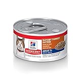 Hill's Science Diet Wet Cat Food, Adult 7+ for Senior Cats, Savory Turkey Recipe, 2.9 oz Cans, 24 Pack