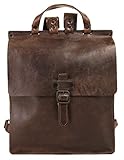 Stiftelaschen, Tragegriff HAROLD\'S Aberdeen Rucksack Leder 35 cm Laptopfach