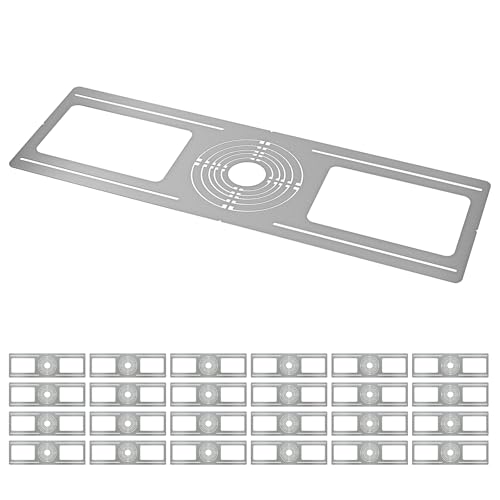LETRY 24-Pack New Construction Mounting Plate 2-3-4-5-6Inch LED Recessed Lighting Housing Kits Flat Steel Rough-in Bracket Fixture for LED Light Bar Shallow Recessed Lighting Housing Plate