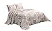 Chezmoi Collection Rosy 3-Piece King Size Printed Patchwork Cotton Quilt Set - Pink Flower Floral Striped Polka Dots - Stone Washed Lightweight Bedspread, King Size