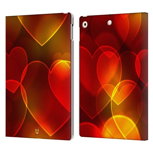 Étui portefeuille cuir iPad 10.2 Head Case Designs Coeur Bokeh 2019 2021