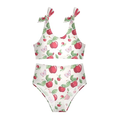 Butterfly Fruit Girls Two Piece Tankini Swimsuits Summer Bathing Suit Beach Swimwear Set4
