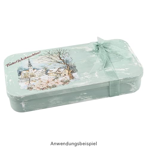 Ideen mit Herz Metall-Boxen mit Scharnier-Deckel | Blech-Kiste | Aufbewahrung für Kleinteile, Schmuck, auf Reise | 20,3 cm x 10,3 cm x 3,5 cm | 3 Stück