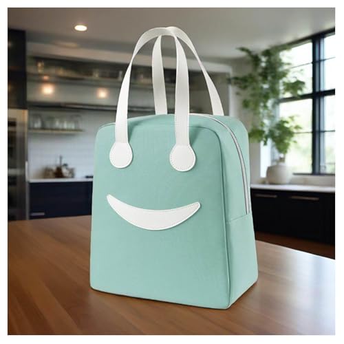 HJXBD888 Lonchera Térmica Térmica, Reutilizable Y Duradero Bolsa Isotérmica Pequeña ， Aislado Con Alta Capacidad Lonchera Térmica Térmica para Almuerzo, Oficina, Viaje, Pícnic O Colegio,Green-L