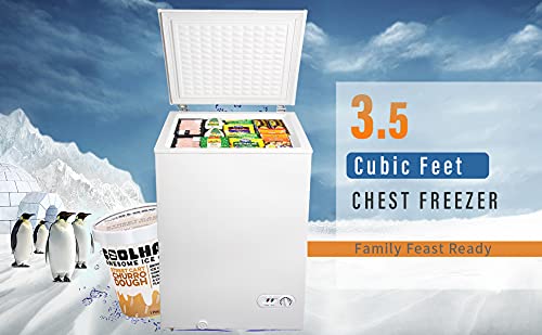 Mnssrn Upright Freezer, 3.5 Cu.Ft. With Top Door, Removable Storage Basket, 7-Speed Temperature Control, Energy Saving, Suitable For Office Dorms Or Apartments on Fridge.com - View 6