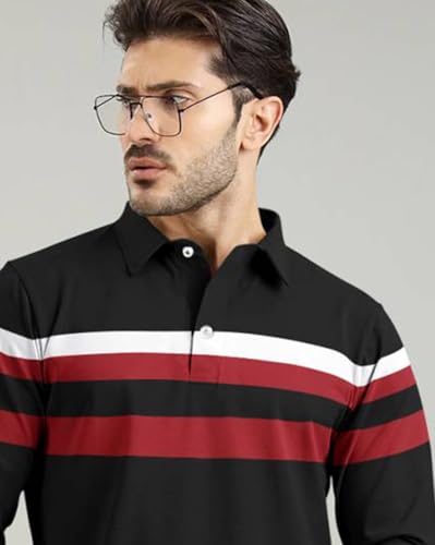 Image of AUSK Men Polo T-Shirt || Full Sleeves Polo T Shirts for Men || Mens T-Shirts