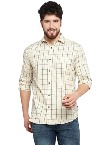 Image of Allen Cooper Checks Shirts for Men - 100% Cotton Comfort Fit Casual and Formal Shirt - Breathable, Soft, Classic Style (Multiple Colors)