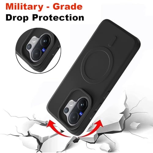 Image of Back Cover | MagFit Ring Design (Non-Magnetic) | Shockproof Protection | Anti-Slip Grip | Raised Camera Edges | Slim Protective Case for Vivo V60 5G / V60e 5G / T4 Pro 5G (Matte Black)