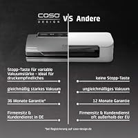 CASO VC10 Plus Edition – variable Vakuumstärke – 9 L/min – 30 cm Schweißnaht – inkl. Zubehör‑Set – ideal für Sous Vide & Frische – Ansicht 9