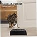 POPETPOP Elevated Cat Litter Ramp Filter Function Portable Plastic Steps for Small Cats Reduces Litter Easy to Comfortable Rest Area for Elderly
