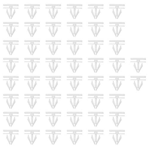 Image of 50PCS Rocker Panel Moulding Rivets Clips, White Nylon Side Skirt Sill Fasteners, Universal Car Retainers, Car Exterior Trim Clips, Compatible with Buick Excelle GM Cadillac Avalanche 25693852 (50PCS)