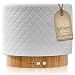 Diffuser für ätherische Öle, Premium Duftöl-Diffusor mit Echtholz-Sockel und Keramik-Haube, 10 Std Langzeitbetrieb