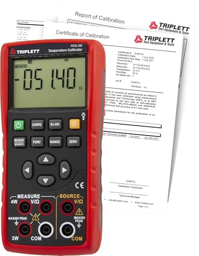Triplett PCAL100 High Precision Temperature Calibrator with Certificate of Traceability to NIST - Measurement and Sourcing of Temperature, Voltage, Resistance